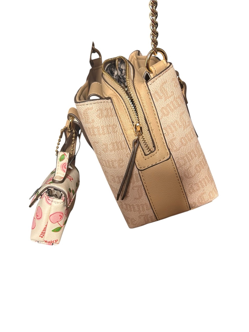 NWT Juicy Couture Sweet Thing II Mini Satchel Crossbody Bag Sandstone Beige - Picture 7 of 12